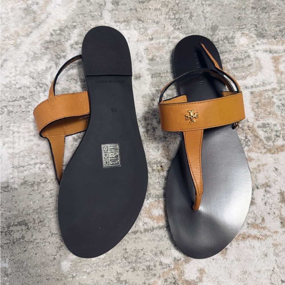 Tory Burch Brown/Black Capri Thong Sandals (Size 8.5) - Picture 3 of 6